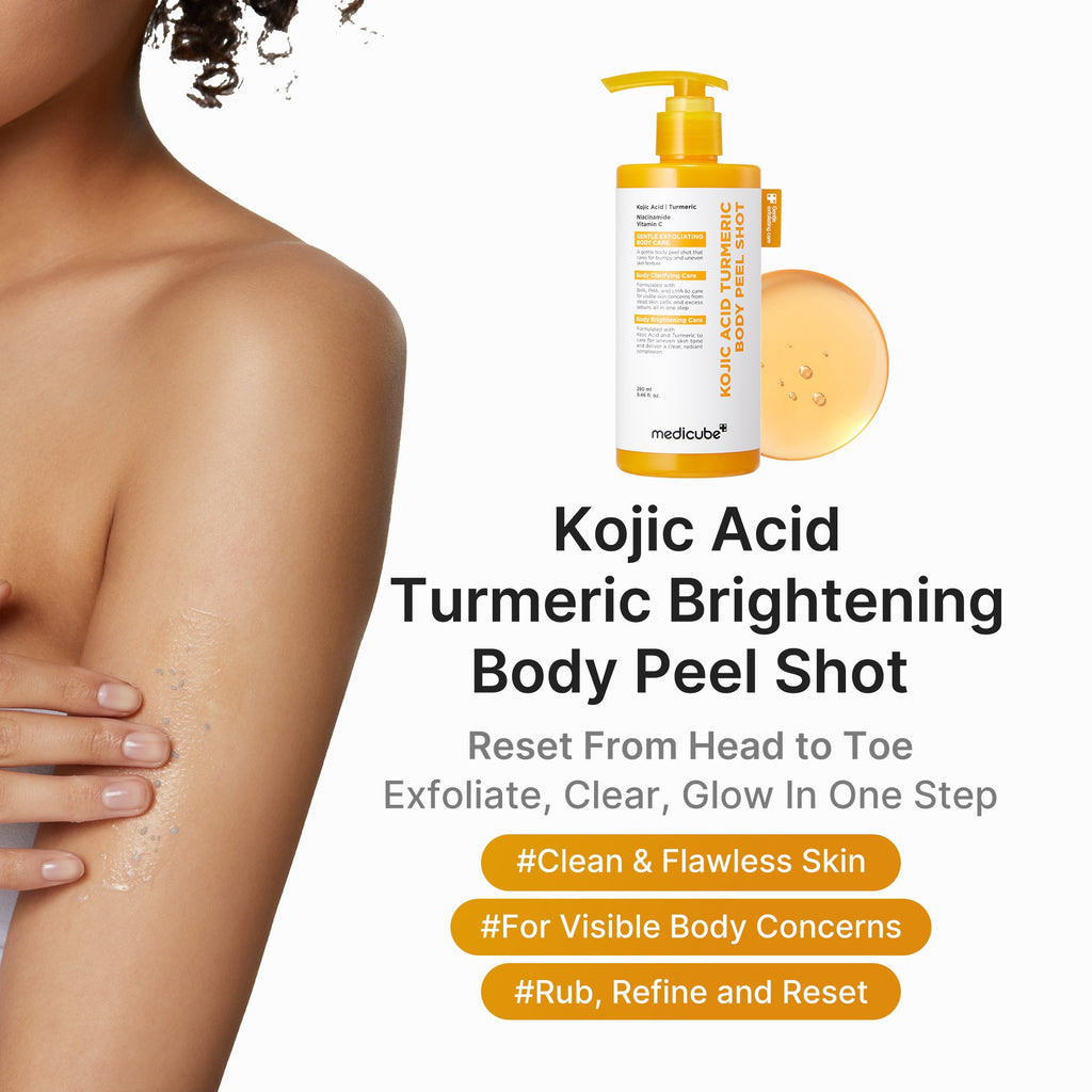Kojic Acid Turmeric Body Peel Shot - Leave room for self-care.