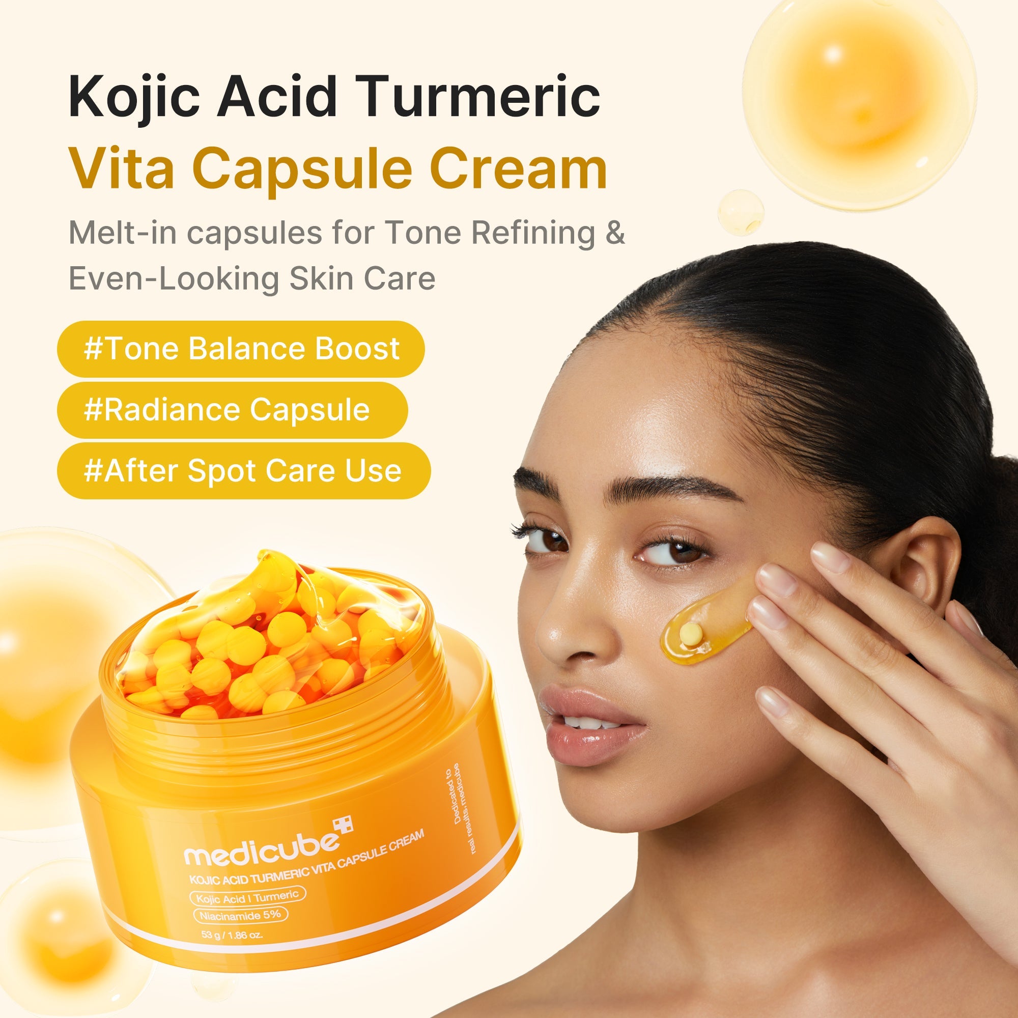 Kojic Acid Turmeric Vita Capsule Cream - Make skin care your own.