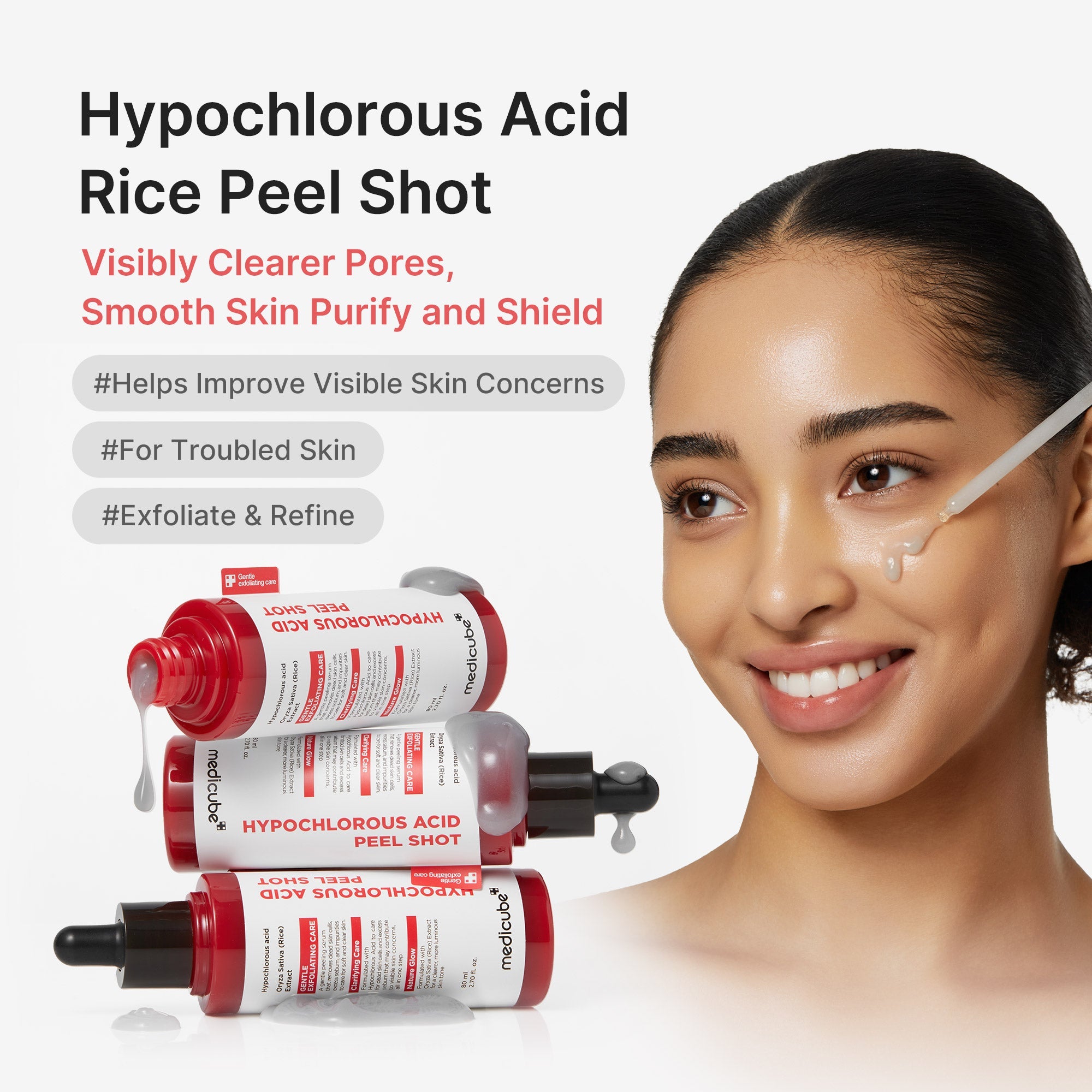 Hypochlorous Acid Rice Peel Shot - Beauty with a personal touch.