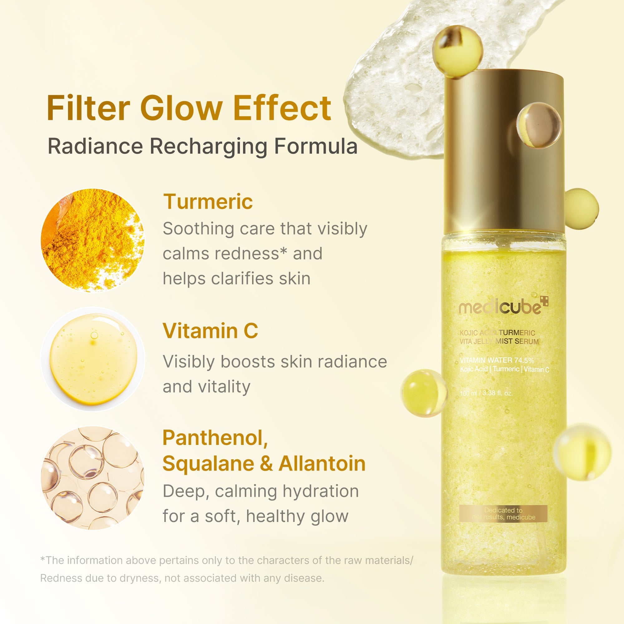 Kojic Acid Turmeric Vitamin Gold Jelly Mist Serum - Stay curious about skincare.
