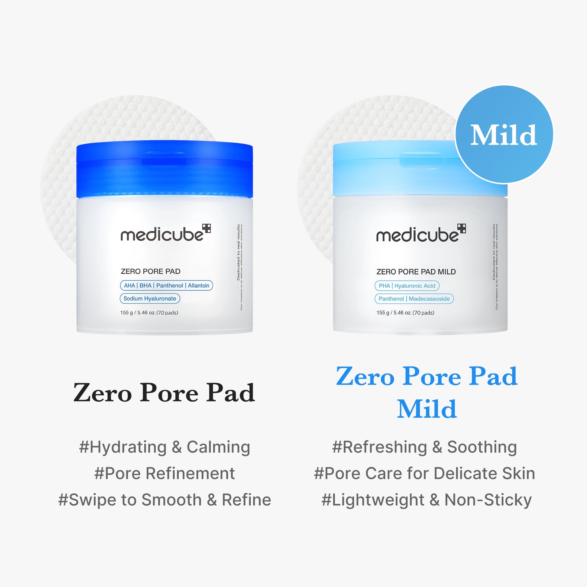 Zero Pore Madecassoside Pads (Mild) - Find your own skincare way.