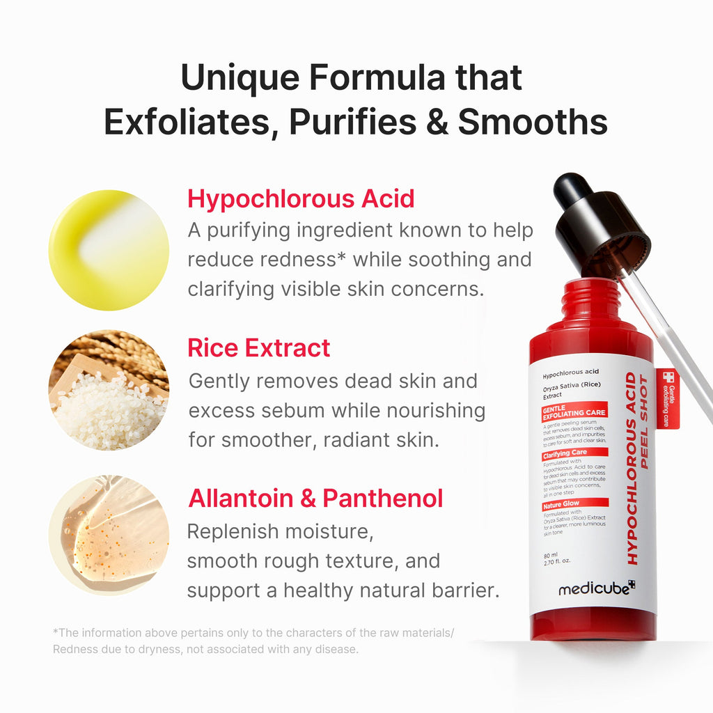 Hypochlorous Acid Rice Peel Shot - Beauty with a personal touch.