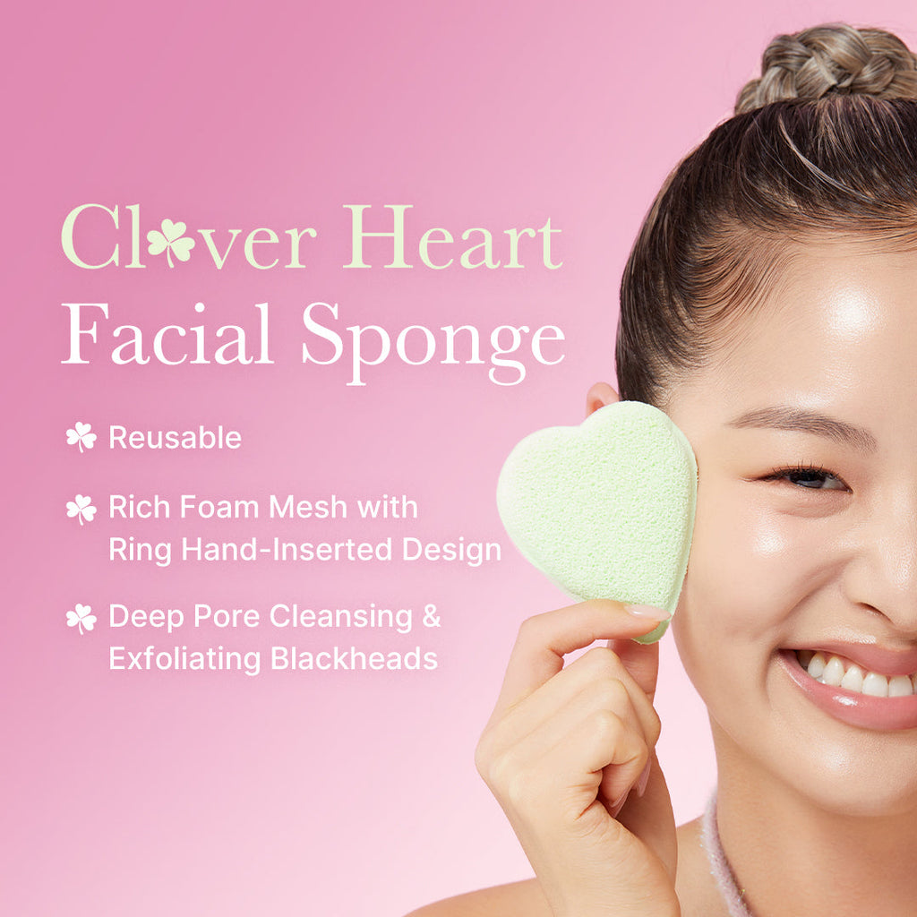 Clover Heart Facial Sponge - A little wonder to explore.