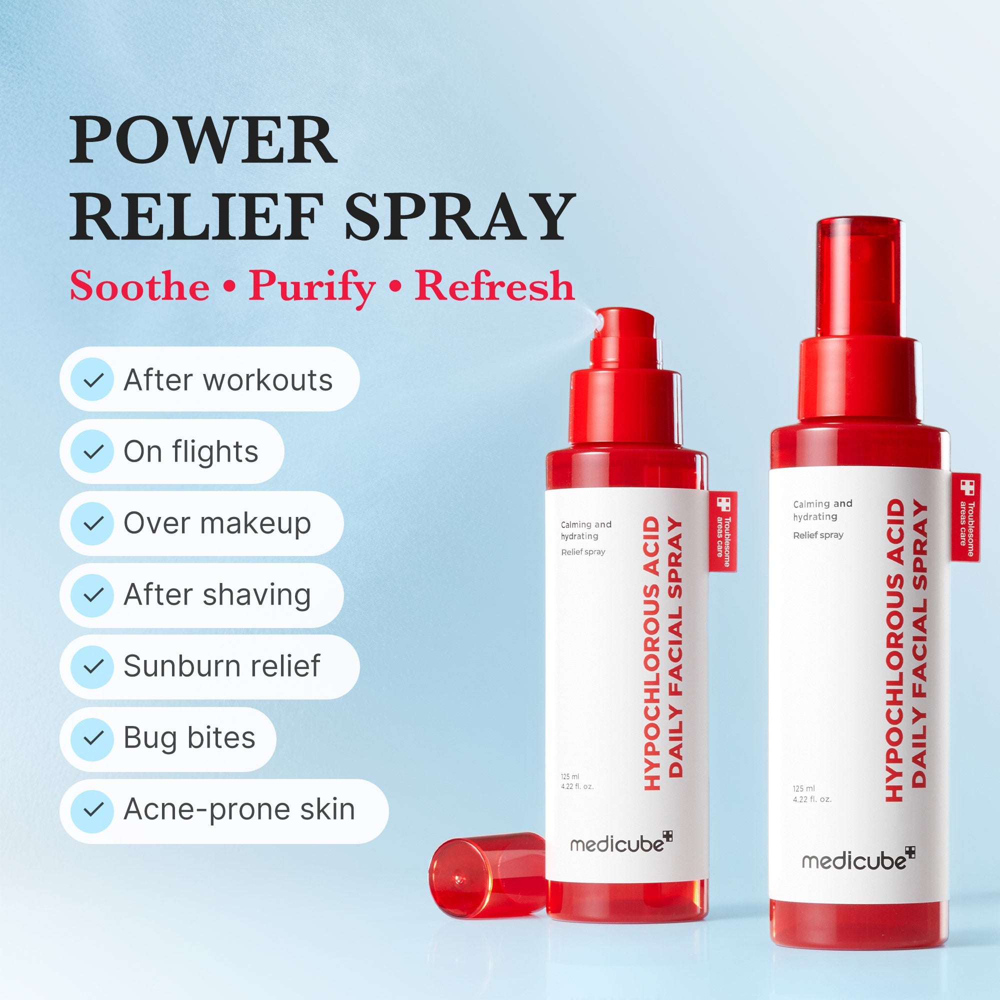 Hypochlorous Acid Power Soothing Spray - Good things begin with care.