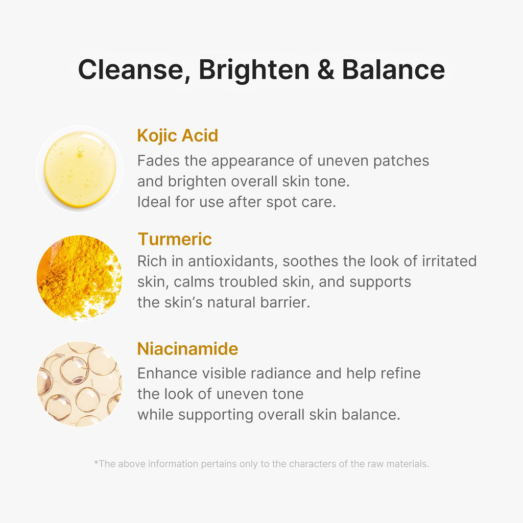 Kojic Acid Turmeric Vita Capsule Foam Cleanser - K-beauty meets your routine.