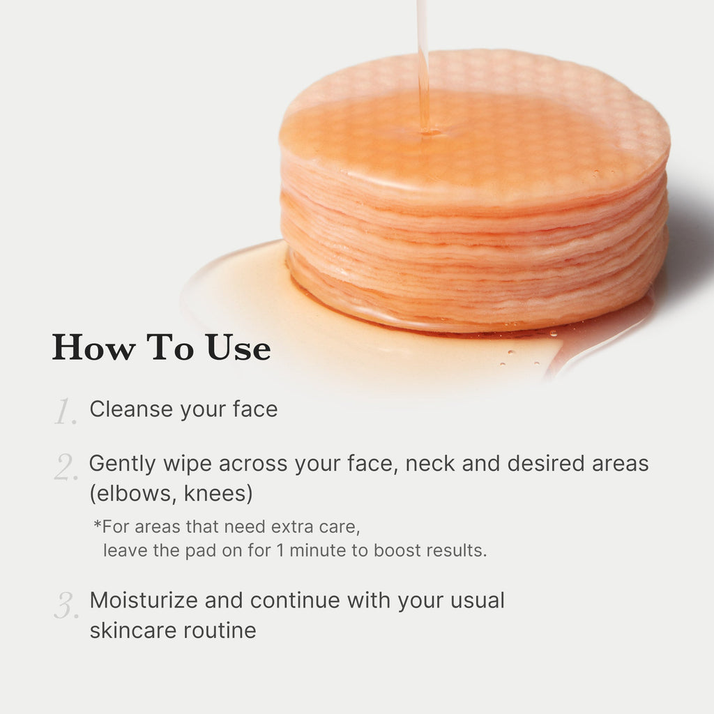 Red Succinic Acid Panthenol Pads - Care belongs on your calendar.