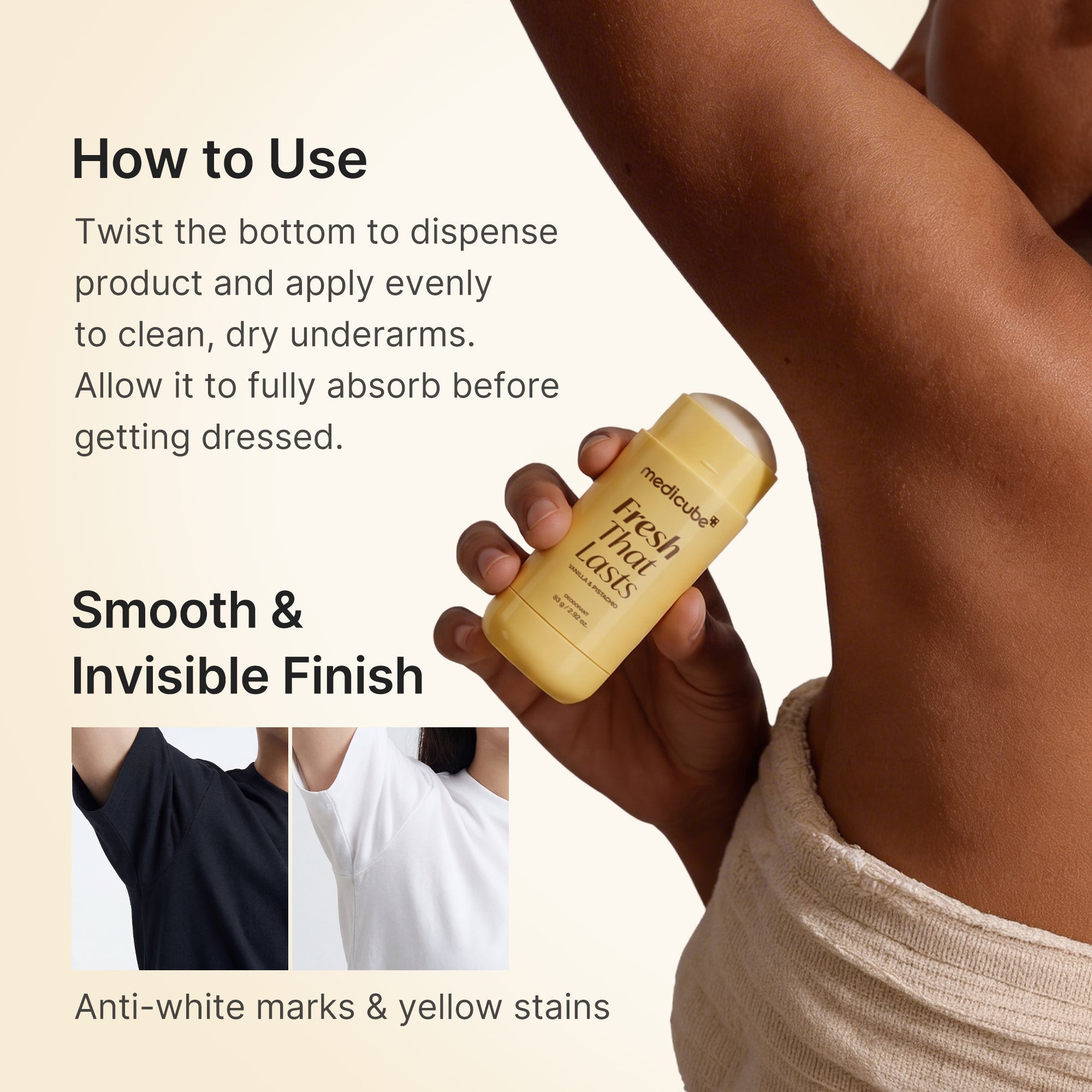 Kojic Acid Brightening Deodorant (Vanilla & Pistachio) - Care for your quiet Sunday.