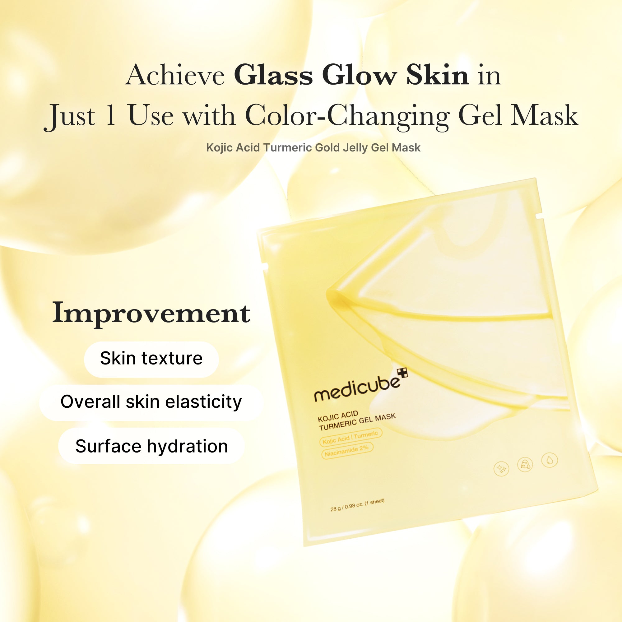 Kojic Acid Turmeric Gold Jelly Gel Mask - Your rhythm. Your routine.