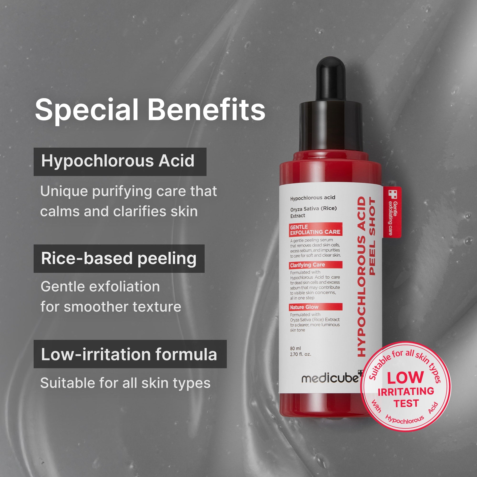 Hypochlorous Acid Rice Peel Shot - Beauty with a personal touch.