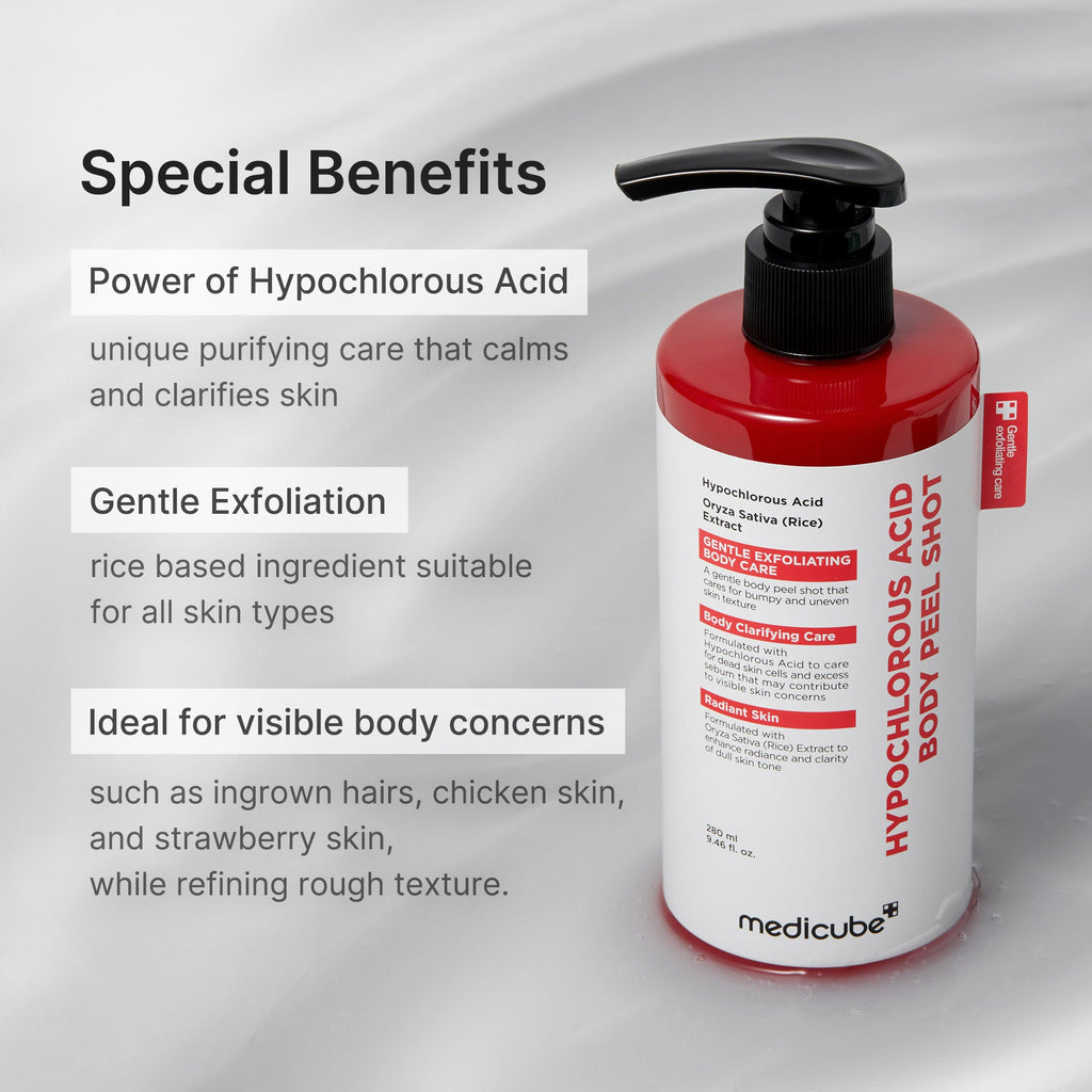 Hypochlorous Acid Rice Body Peel Shot - Follow your glow curiosity.
