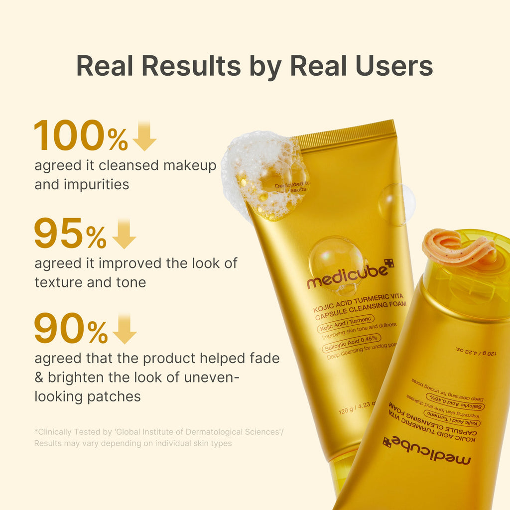 Kojic Acid Turmeric Vita Capsule Foam Cleanser - K-beauty meets your routine.