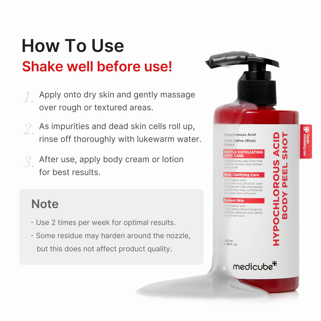 Hypochlorous Acid Rice Body Peel Shot - Follow your glow curiosity.