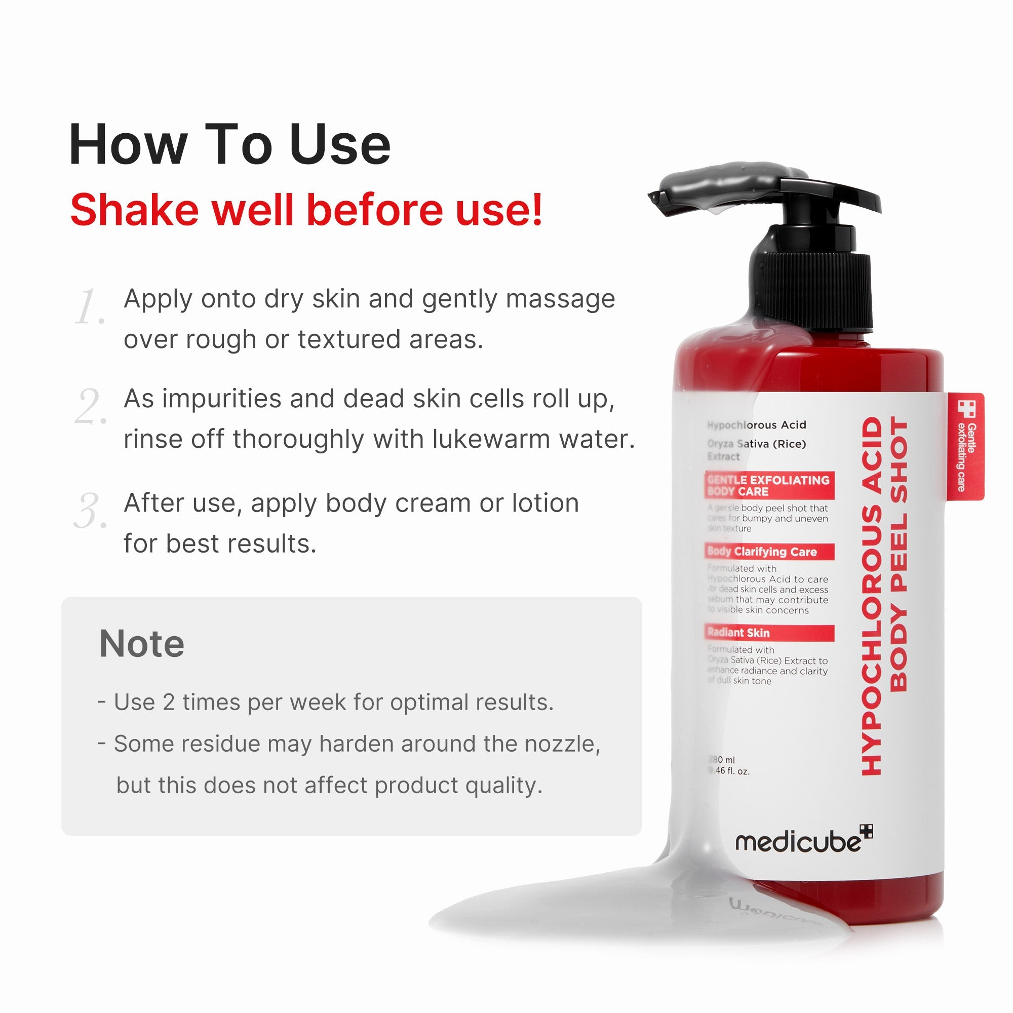 Hypochlorous Acid Rice Body Peel Shot - Follow your glow curiosity.