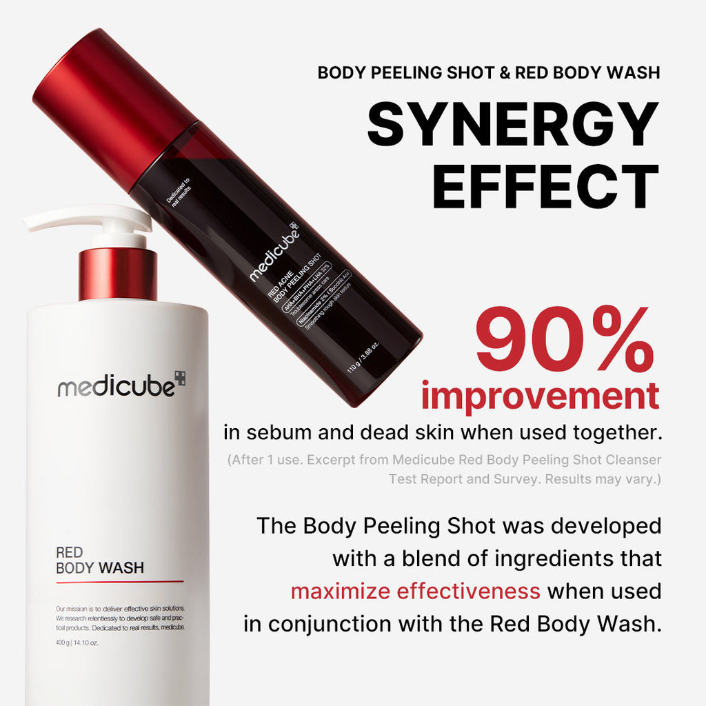 Red Body Peeling Shot Cleanser - Explore more with Medicube.