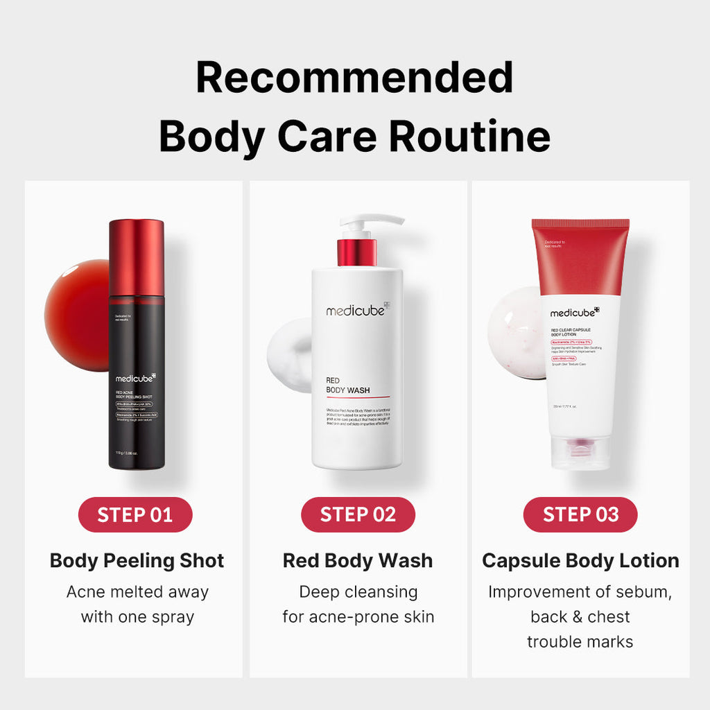 Red Body Peeling Shot Cleanser - Explore more with Medicube.