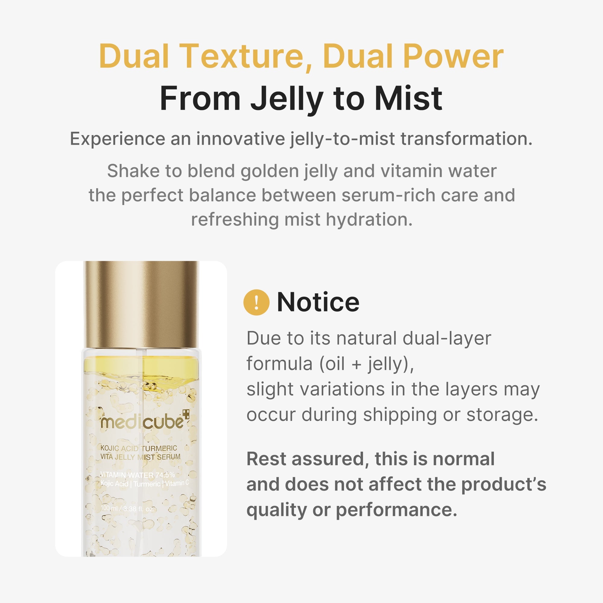 Kojic Acid Turmeric Vitamin Gold Jelly Mist Serum - Stay curious about skincare.