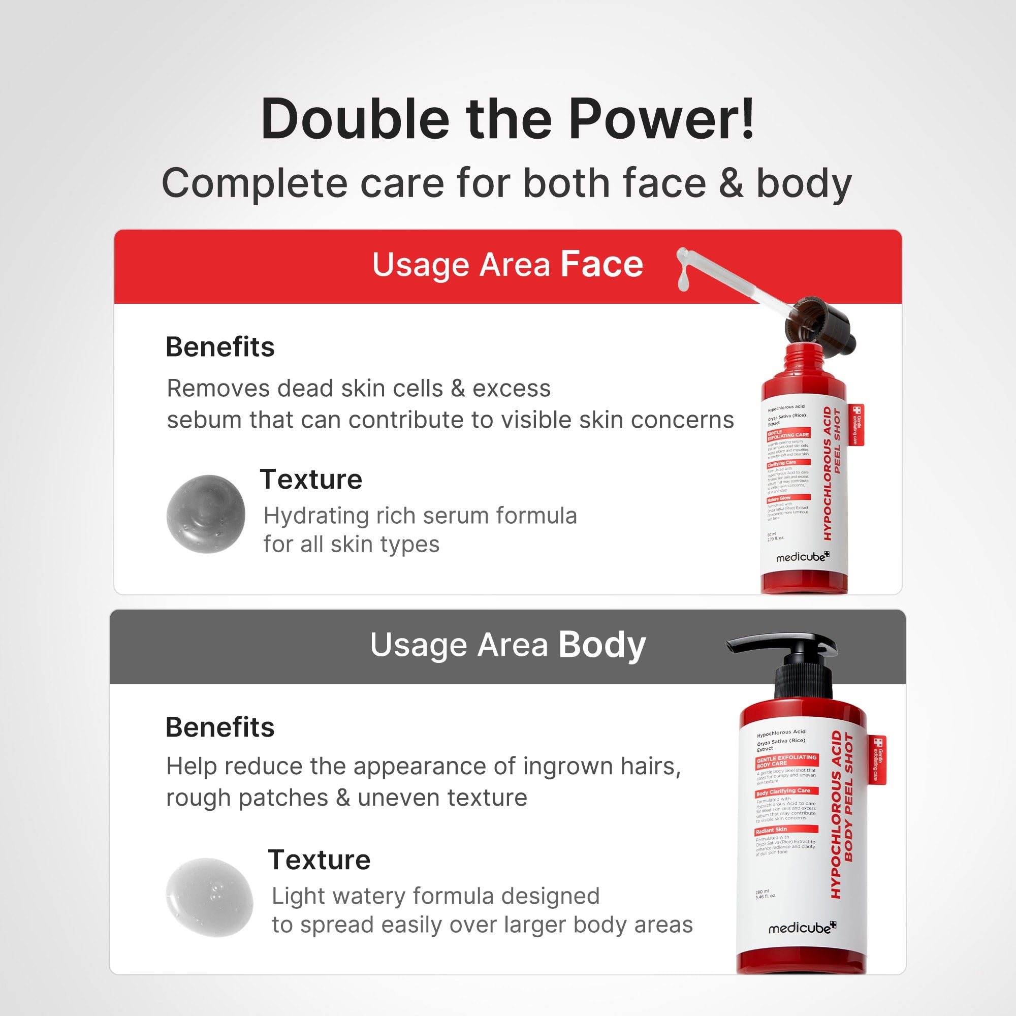 Hypochlorous Acid Rice Body Peel Shot - Follow your glow curiosity.