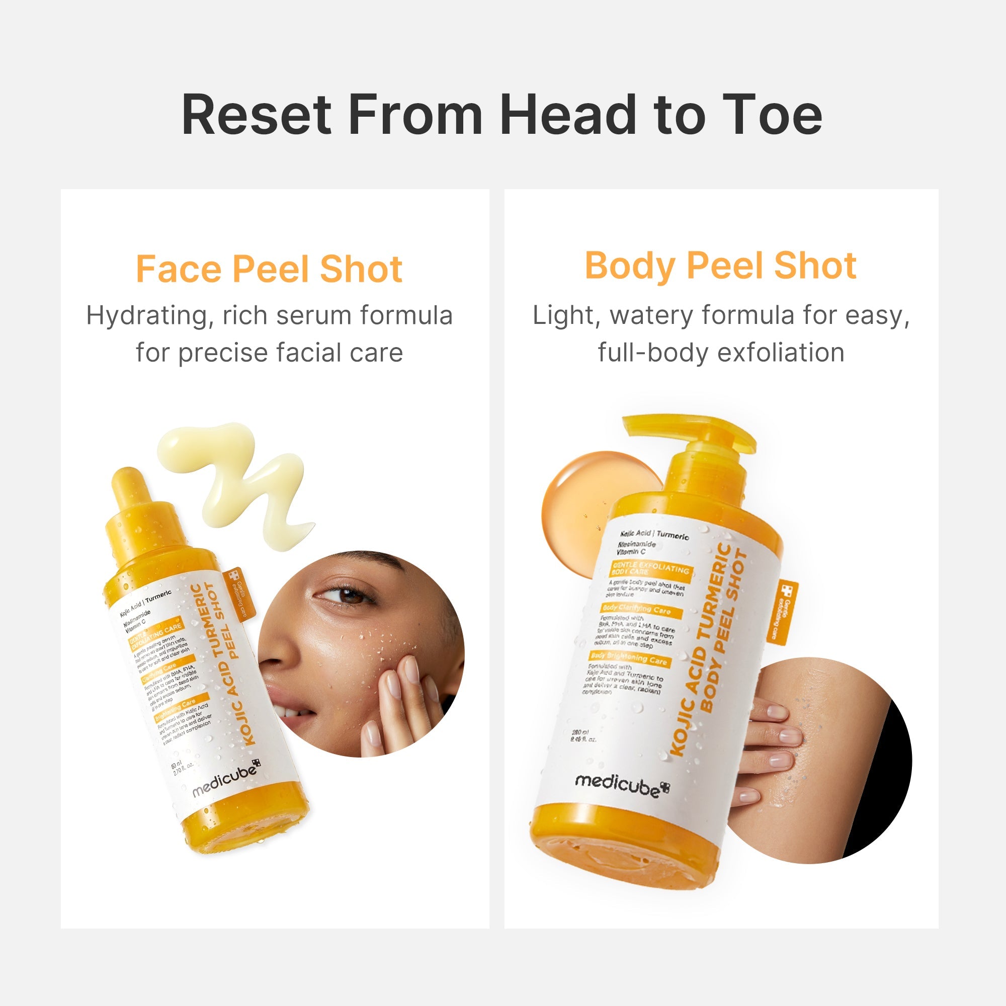 Kojic Acid Turmeric Body Peel Shot - Leave room for self-care.