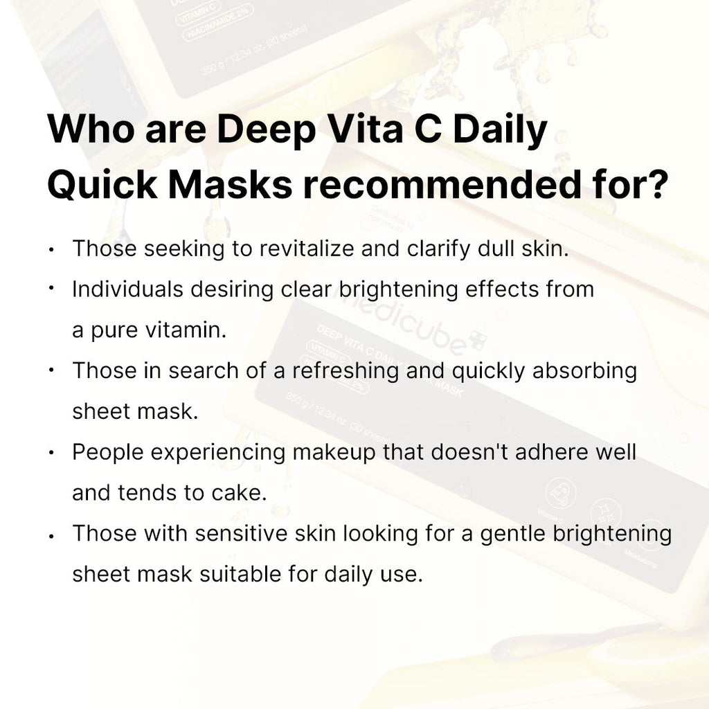 Deep Vita C Daily Quick Masks - A welcome vanity addition.