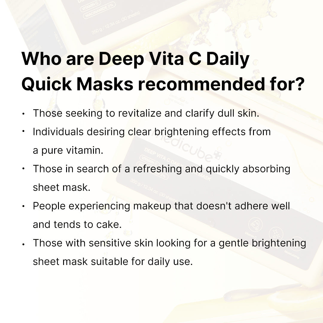 Deep Vita C Daily Quick Masks - A welcome vanity addition.
