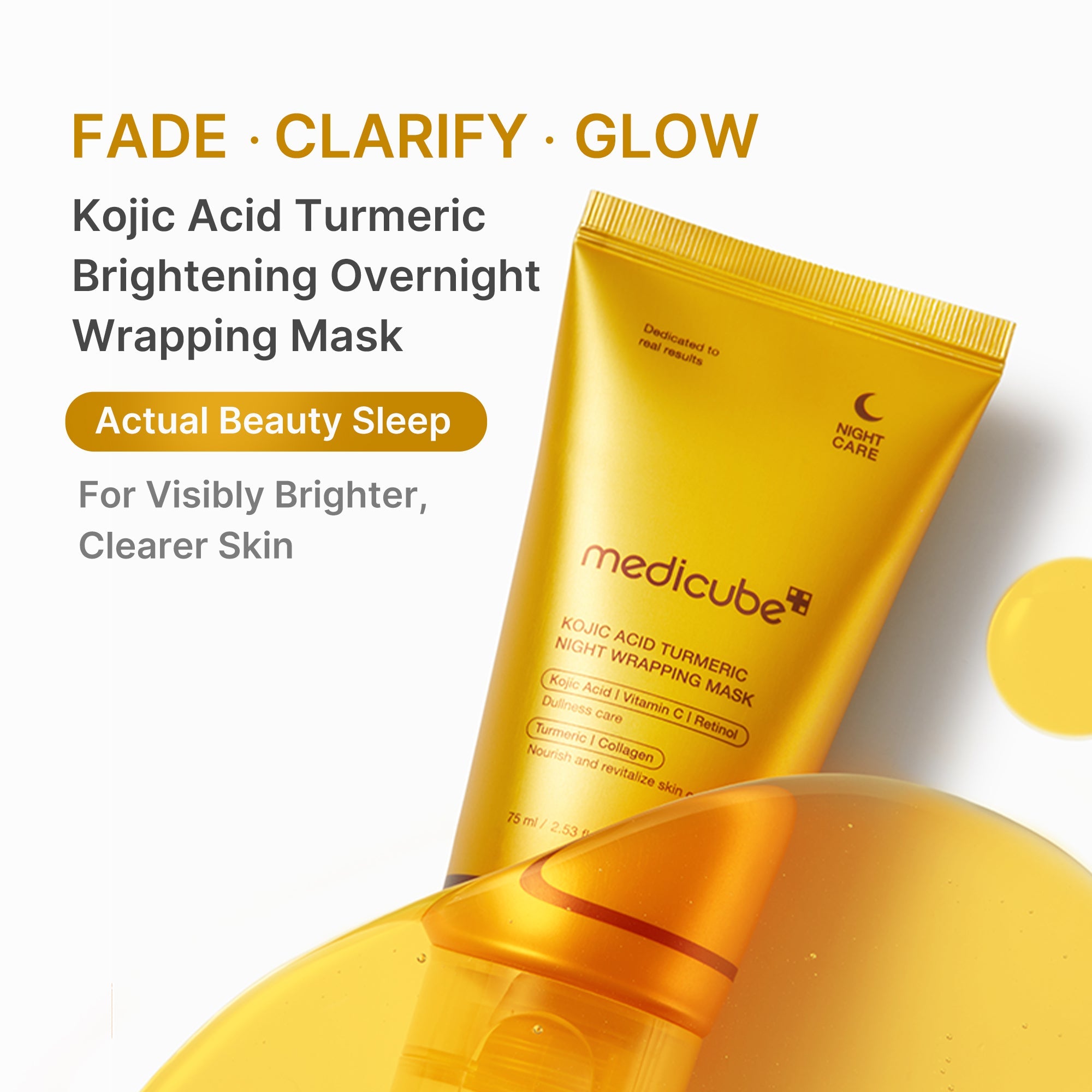 Kojic Acid Turmeric Overnight Wrapping Mask - Medicube fits your ritual.