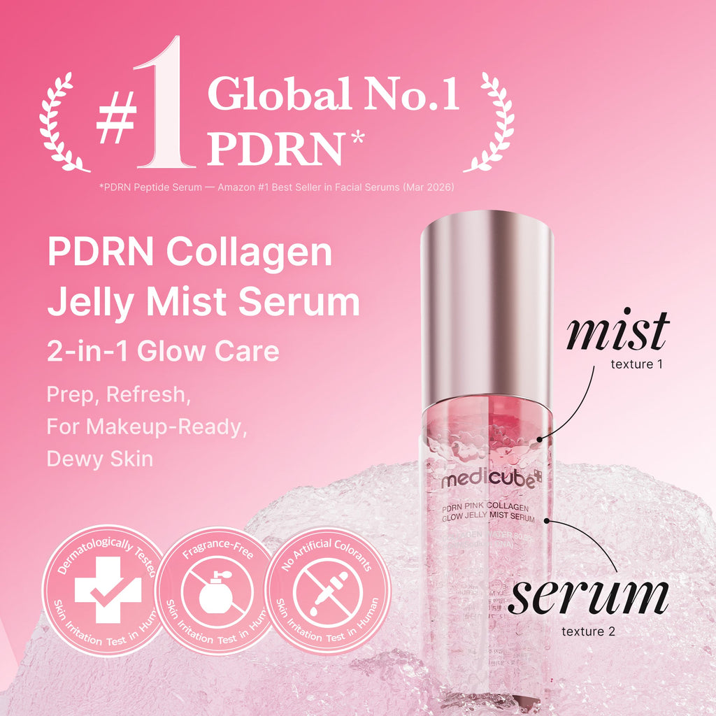 PDRN Pink Collagen Glow Jelly Mist Serum - Slow moments still count.