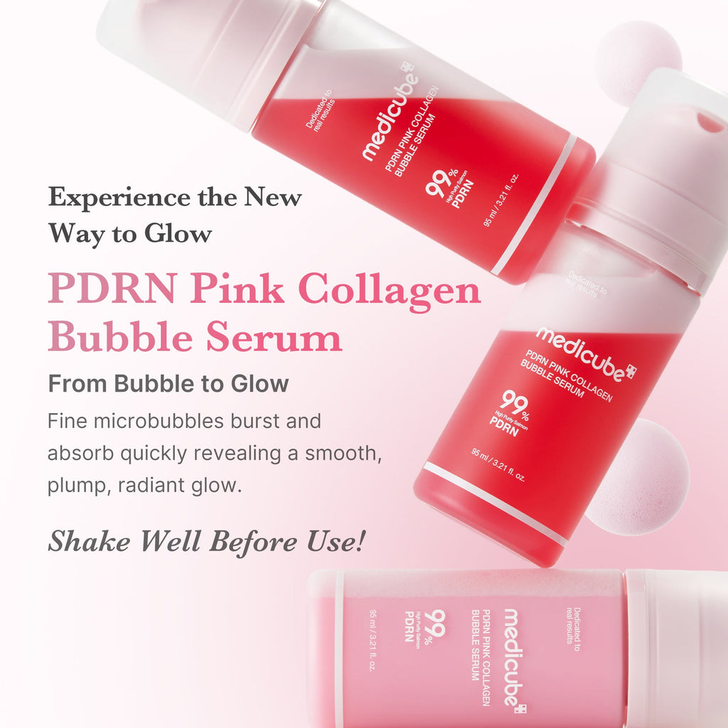 PDRN Pink Collagen Bubble Serum - Turn a pause into care.