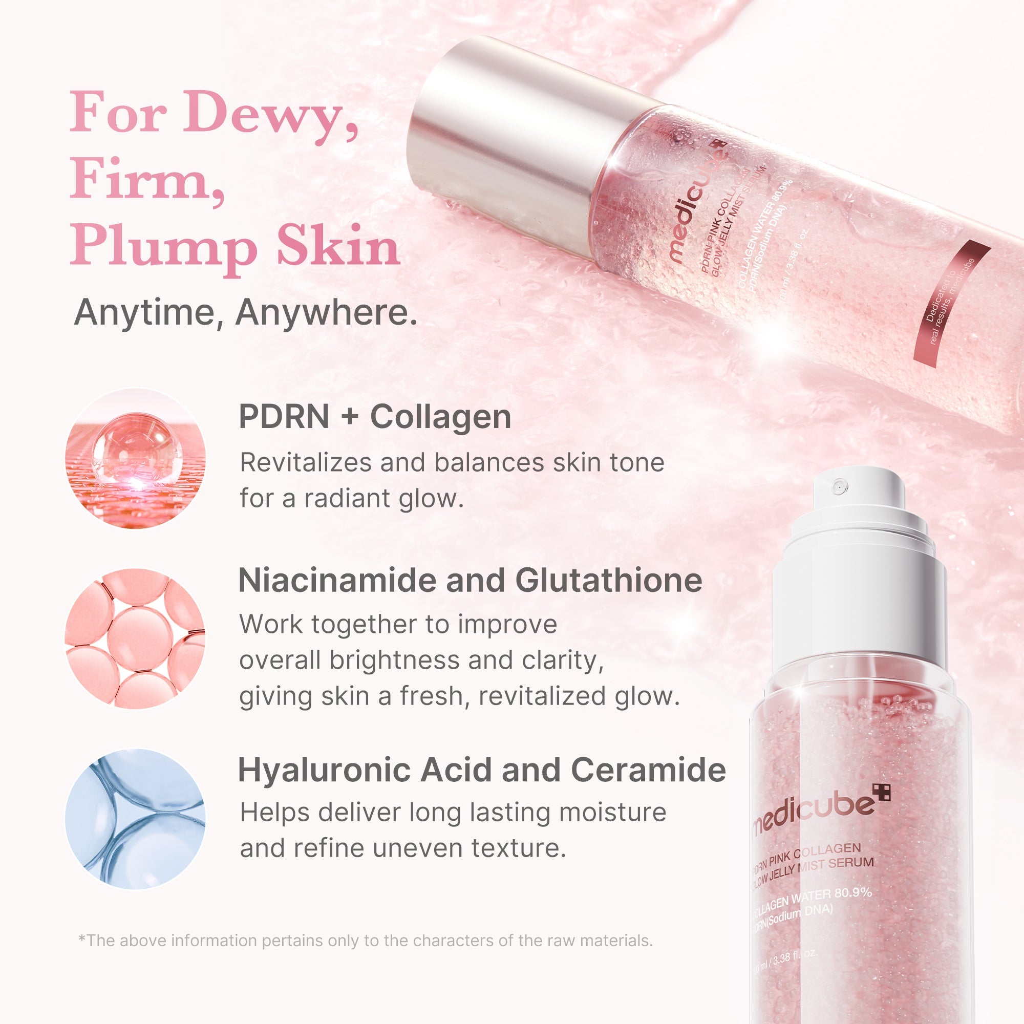 PDRN Pink Collagen Glow Jelly Mist Serum - Slow moments still count.
