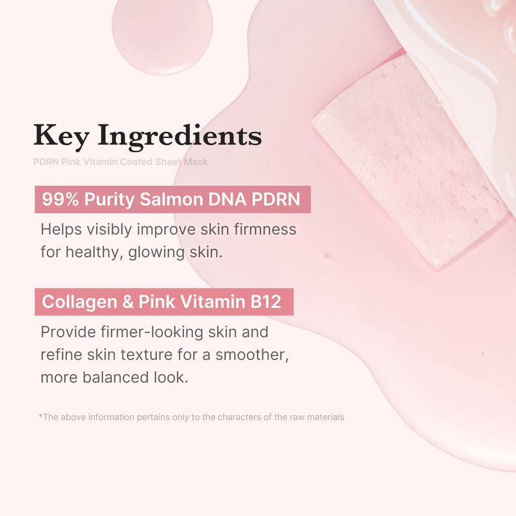 PDRN Pink Vita Coating Sheet Mask - Explore a little skin care.